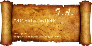 Tézsla Anikó névjegykártya